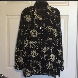 🖤🍒Travel Smith Women’s size 2X blouse🍒🖤